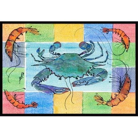 Carolines Treasures Carolines Treasures 8040-JMAT 36 x 24 in. Crab Indoor Or Outdoor Doormat 8040-JMAT